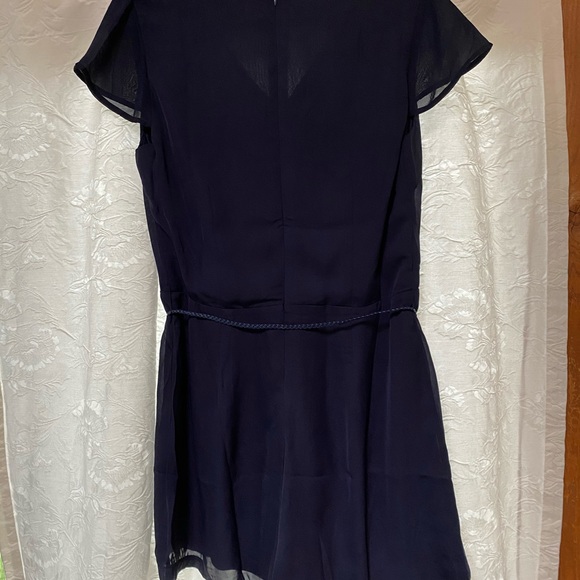 NWOT Fun navy blue romper with belt - Picture 3 of 4